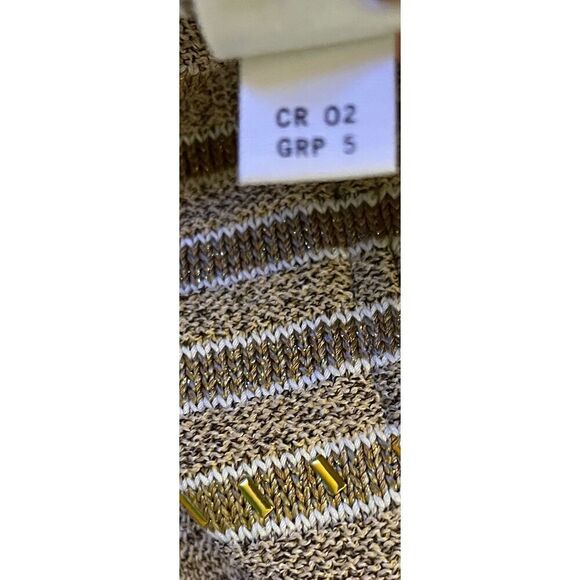 St.John Sport by Marie Gray Gold Inlay Bling Gold Hardware Dog Show zip Cardigan - Picture 13 of 15